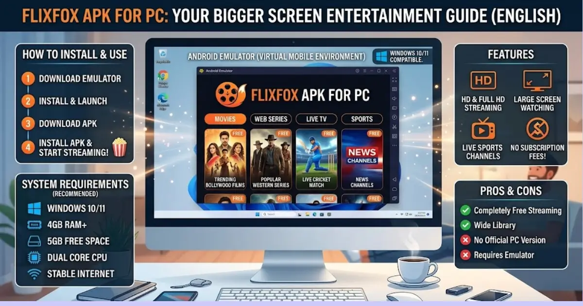 FlixFox APK for PC (Windows 1011) – Download & Install Guide 2026