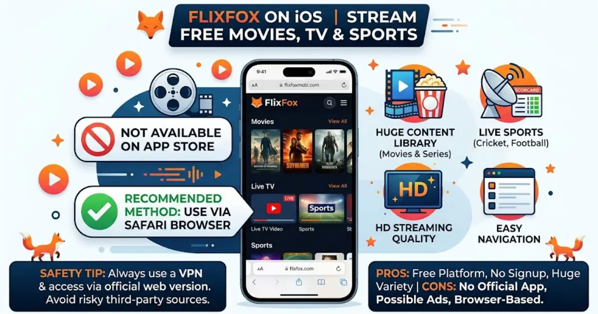 FlixFox iOS Download – Watch Movies, Shows & Live TV on iPhone